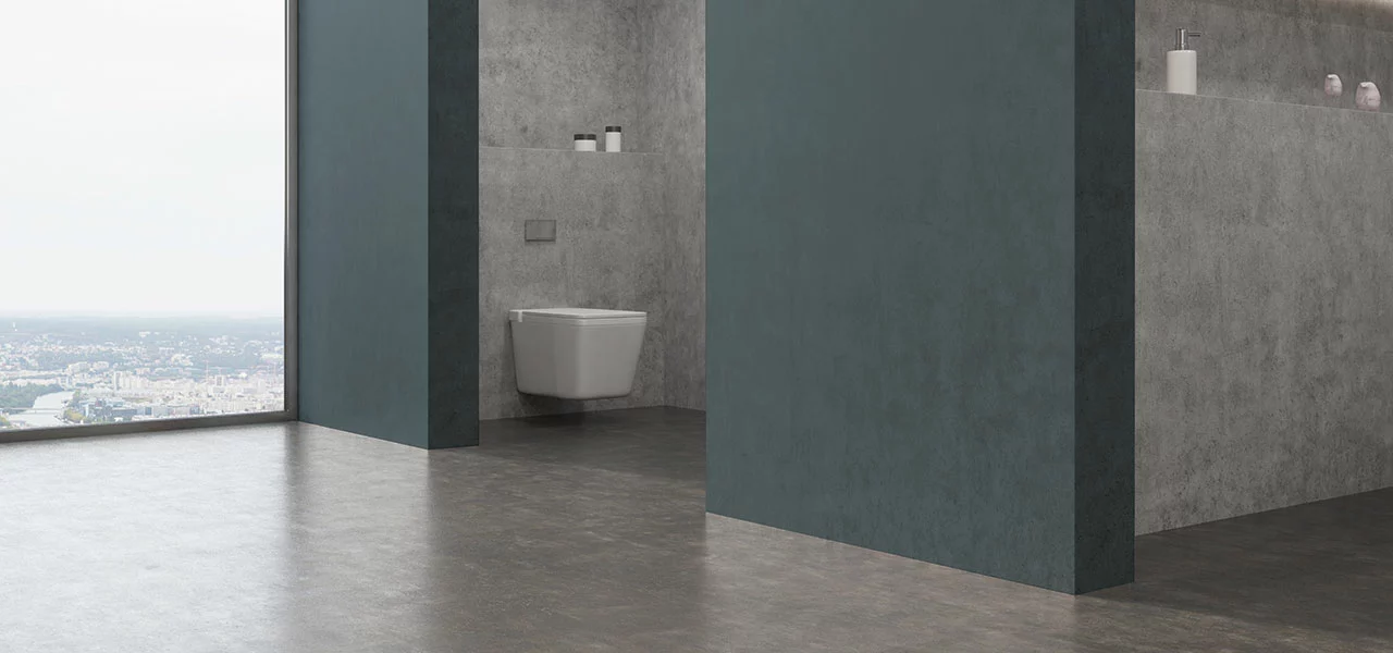 Fugenloses Bad im Loftdesign