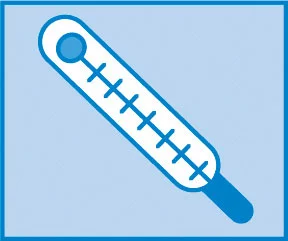 Icon Thermometer - da die Lackkomponenten des Badewannenlacks bei 22°C gelagert werden müssen