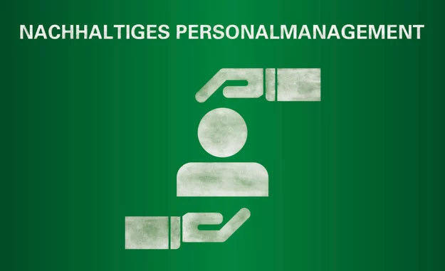 Piktogramm - Person umgeben von zwei Händen - Symbolisch für das nachhaltige Personalmanagement der Firma Jaeger 