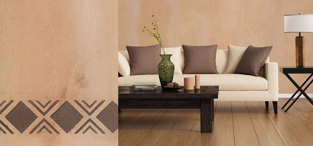 Bordürentechnik mit der Kalkpresstechnik Epoca Marmor