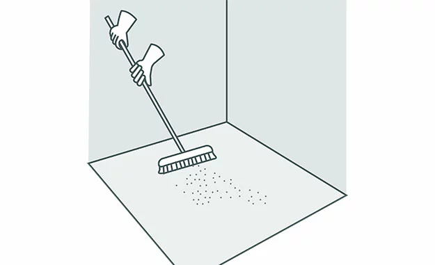 Untergrundvorbereitung für fugenlosen Bodenspachtel