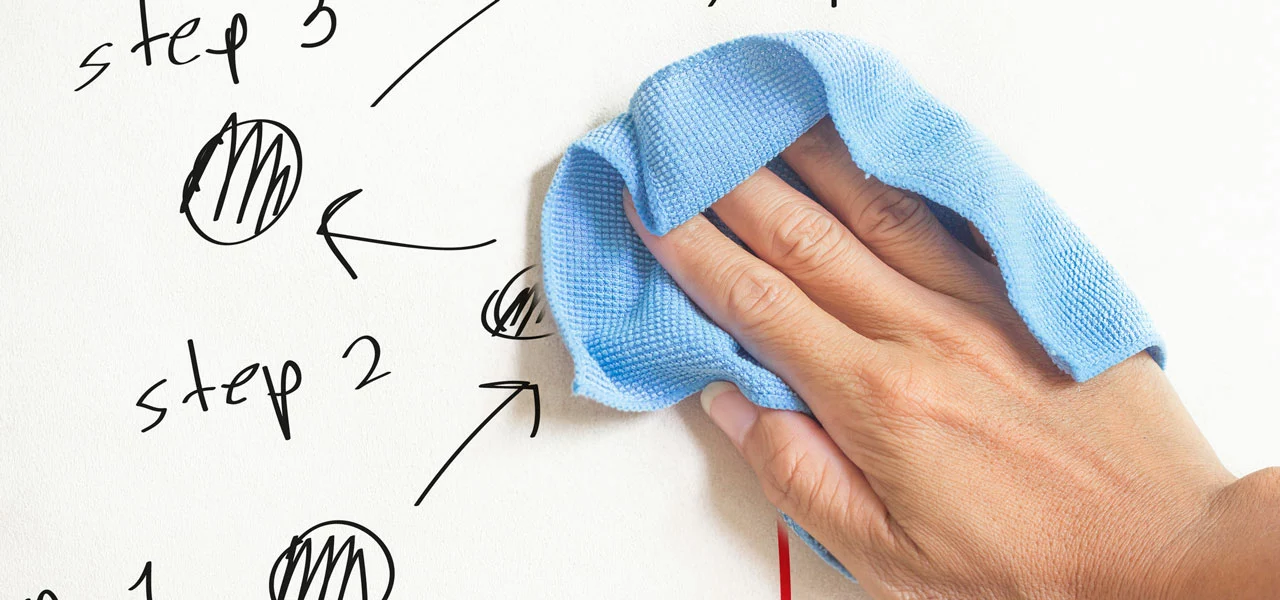 Whiteboard reinigen putzen