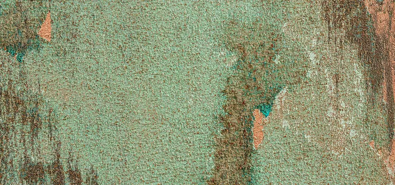 Detailaufnahme Kupfer-Patina Technik