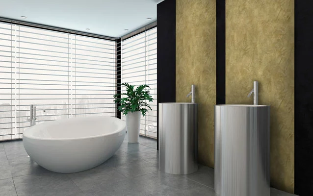 Edler metallischer Glanz Metallische Wandgestaltung