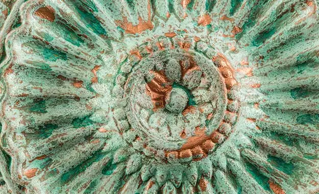 Copper paint with verdigris copper patina effect Find out more...