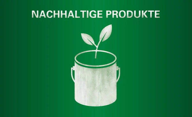 Farbeimer, aus dem eine Pflanze wächst 