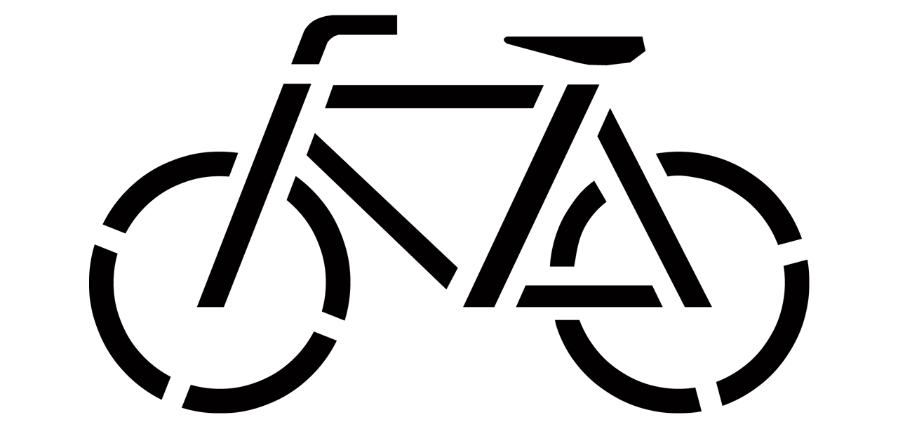 Markierschablone - Fahrradweg 