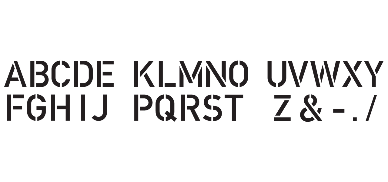 Markierschablone- Alphabet