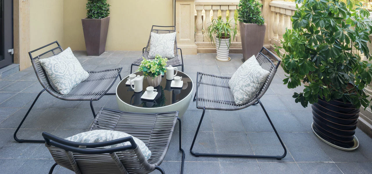 Balkon mit einer Anti-Rutsch Bodenbeschichtung 